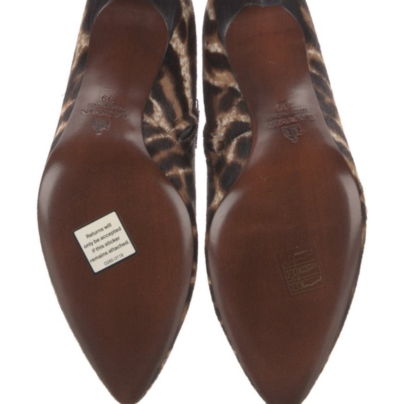 Lanvin ponyhair leopard print high heel booties, sz 39 - Picture 4 of 5